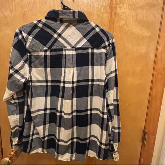 J. Crew Black and White Buffalo Check  Plaid Men's Shirt Size Large - Picture 6 of 7